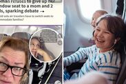 women refused switch seats on plane