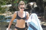 Miley Cyrus black bikini