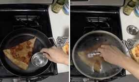 easy italian pizza reheating hack 