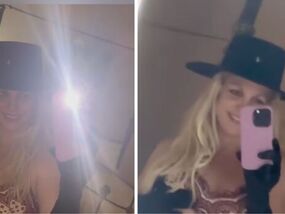Britney Spears models lingerie racy video dad